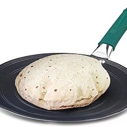 The Indus Valley Pure Iron Concave Tawa With Silicone Grip | 27Cm/10.7 Inch, 1Kg | Gas Compatible | 100% Pure & Toxin-Free, No Chemical Coating,Black-image-23