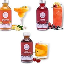 Bab Louie & Co. Cocktail Mixer Combo, Old Fashioned, Berry Mojito & Tropical Margarita, 100% Natural, Cocktail and Mocktail Syrup, Makes 7-10 Drinks, Cocktail mixer for Vodka, Gin, Whiskey (Pack of 3)-image-8