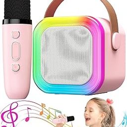 Little Finger Wireless Karaoke Mic with Speaker | Handheld Bluetooth Karaoke Microphone for Kids & Adults | Portable & Rechargeable Mic for Singing with Voice Changer,Gift for Kids (K-12) (Pink)-image-10