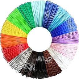 Creative Multicolored PLA Filament 1.75mm Thick 5 Meter Length of Each Color for 3D Pen & Printer | Arts & Craft and Education | 20 Multi-Colors | 100 Meter Total Length-1