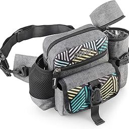 Waist Bag with Insulated (Hot and Cold) Detachable Bottle Holder-Multi-Utility Travel Sling Bag for Men - Perfect for Hiking, Trekking, and Camping -Water Resistant (Grey)-image-57