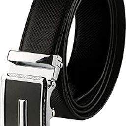 Men's Auto Lock Leather Belt-image-1