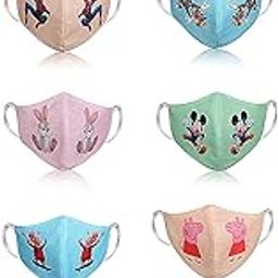 Skin Friendly Cotton Kids Mask For Boys & Girls // Multi Layer Different Design & Cartoon Kids Face Mask // Soft Ribbed Earloops Reusable & Washable Face Mask For Kids - Children-16