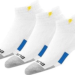 TENNIS PRO Hi-Tech Performance Max Cushion Moisture Wicking White Tennis Socks for Men & Women, Pack of 3-25
