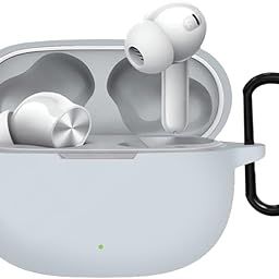 ELOR Silicone Case Cover Compatible with Realme Buds T200 Lite (Earbuds Not Included) (Light Grey)-image-38