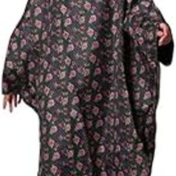 Women's Reversible Waterproof Raincoat Poncho With Hood And Carrying Pouch for Ladies, Free Size (LPON-P1.)-picture-33