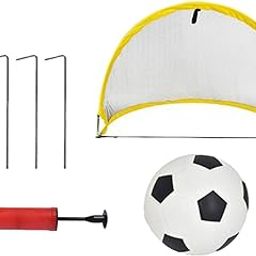 LICHTS Pop-up Soccer Goal Foldable Durable Yellow Portable Goals Nets 80cm-picture-22