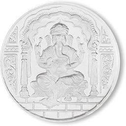 999 Pure Silver Shree Ganesha 5 Gram Silver Coin (Best wishes Gift)-image-74