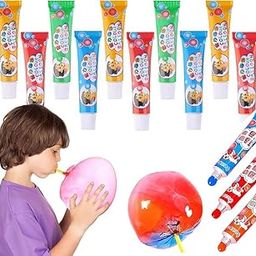 Wipsor Magic Bubble Balloon, Kids Super Elastic Bubble Balloons, Blow Up Balloons with Straw, Plastic Bubbles Toys, Bubble Tube Party Favors and Gifts Fidget (Multicolour) ((Pack of 1))-32