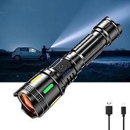 Fire turtle M036 Rechargeable Tactical Flashlight with Type-C | Ultra-Bright 10,000 Lumens LED Torch, Long-Range Beam, Waterproof for Outdoor Trekking & Emergency Use (M036 Torch)-picture-32