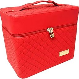 RK Brands Multiple Trays Bridal (Blood Red) Multipurpose, Makeup Vanity Box, Make up, Kit, Bridal Makeup-image-29