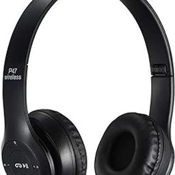Wireless Bluetooth Over-Ear Headphones, Super Bass Foldable Stereo Headset Multifunction Headphone with HiFi Stereo Sound with Mic and SD Card Support (Black)-19
