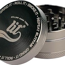 LIT Metal Herb Grinder(Grey) - Herb Crusher | Grinder Large | LITAF Accessories (Herb Grinder | Herb Crusher 50 mm)-26