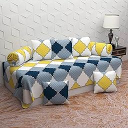 BZ_BRUKSTYLEY Cotton Abstract Diwan Set (Multicolor)-10