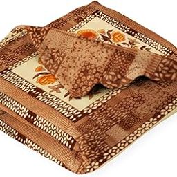 VAS COLLECTIONS - 300 TC All Season Solid/Plain Light Weight Polar Fleece Single Bed Blanket (152 x 230 cm - Brown)-12