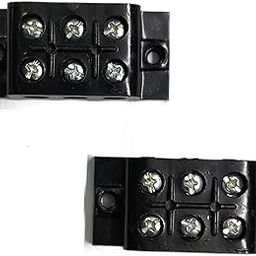 Control Panel 30A 3 Way Bakelite Connector Strip Double Row Barrier Black Terminal (Pack of 5)-picture-1