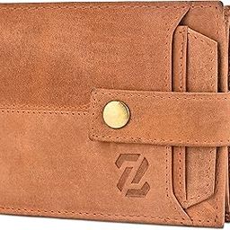 RFID Blocking Leather Wallet for Men Genuine Leather Purse for Men Zip Wallet with ATM Card Slots and ID Slots | Men Wallets | RFID Men's Wallet (Barley TAN)-54