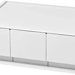 SHIPLORD® Stackable Desktop Organizer: Efficient White Storage Drawers for Office School & Home Stationery-image-46
