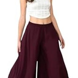 Flared Regular Fit Stylish Solid Georgette Palazzo or Bottoms for Women's and Girls-image-2