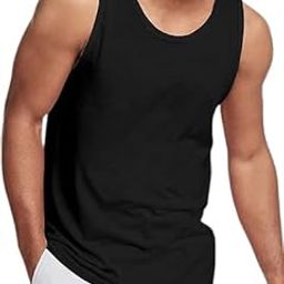 Cotton Blend Solid Plain Regular Fit Black Men's Vest Pack Of 1-picture-24