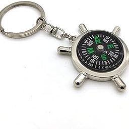 TUPERMAR Compass Keychain Premium Stainless Steel Anchor Wheel Design Compass Keychain for Gifting with Key Ring Anti-Rust for Keychain Lover Metal Anchor Design with Compass Car Keychain(1)-image-92
