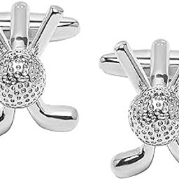 Shining Jewel Elegant Fancy and Designer Silver Plated Golf Ball and Club Design Cufflinks for Men (SJ_7177)-image-41