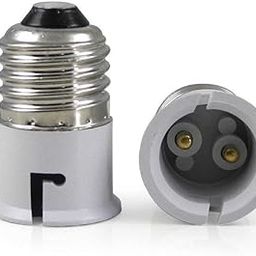 Diktmark White E27 to B22 Screw Base Socket Plastic LED Lamp Holder Light Bulb Adapter-0