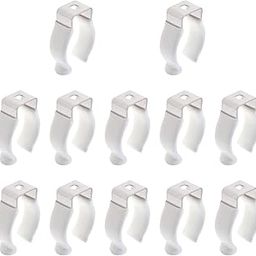 12Pcs T8 Clips Holder Bracket Pipe Clamps Prevent Sagging for LED Light Tube steel and PVC|Home & Garden |-19