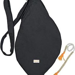 MAYAPURI Original Pure Cotton Gomukhi Japa Mala Bag/Chanting Bag or Beads Bag/Jholi/Thole with Zip Pocket and Sakshi Mala Counter, Colour; Black (Pack of 1)-image-4