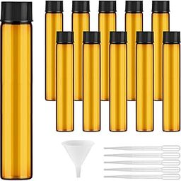 SPYLX Glass Vials Amber 50ml 10pc with Screw Caps, Leak-Proof Bottles for Essential Oils, Perfumes, Medications, Reagents, Anointing Oils, Lab/Travel Storage (10, 50ml)-picture-15