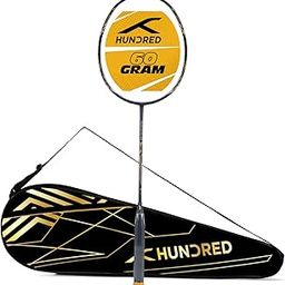 HUNDRED Nuclear 60 Carbon Fibre Unstrung Badminton Racket with Full Racket Cover for Intermediate Players (60g)-picture-20