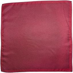 Red Microfiber Pocket Square for Men with Matching Border-picture-28