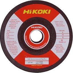 HIKOKI C414033AZ-4"(100mm) Metal Grinding Abrasive Wheel for Angle Grinders, Pack of 25 Pcs, 100 x 4 x 16 mm-10