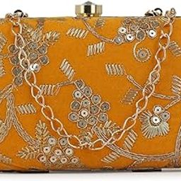 Pink Embroidered Box Clutch For Girls and womens-image-84