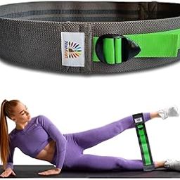 WishKraft Strength Training Adjustable Non-Slip Fabric Resistance Loop Band [Steel Grey] with Carry Bag, for Glutes, Thighs, Legs, Abs & Lower Body Exercises, Made in India-16