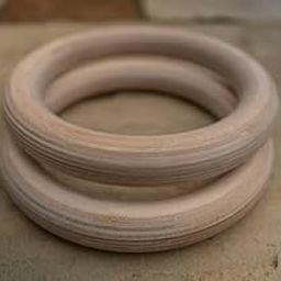 generic Wooden Gymnastics Rings, 7 Inch Round, 3.8 cm Thickness, Pack of 2 Unfinished-picture-32