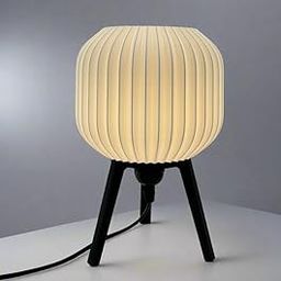 Modern Wavy Table Lamp with Tripod Stand, 3D Printed Design, Warm White Ambient Light, Decorative Bedside or Living Room Lamp (Lumo)-22