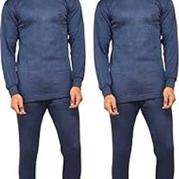Winter Body Warmer Uper Blue Round Neck Thermal Top Pajama and Bottom Suit Combo Set Pack of 2_MTST117_90-image-69
