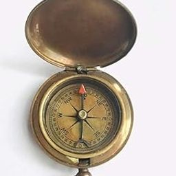 Brass Pocket Push Button Compass Solid Brass Compass Vintage Magnetic Compass Set of 6 Nautical Push Button Compass-image-12