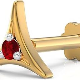 925 Sterling Silver 18K Gold Plated Elegant Curve Triangle Nose Pin for Women and Girls | With Certificate of Authenticity and 925 Stamp-picture-55