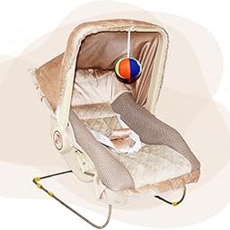 FLIPZON Deluxe 12-in-1 Baby Premium Carry Cot Cum Bouncer, Feeding Chair, Baby Carrier, Baby Chair, Rocker, Baby Bath Tub, Carrying, Bouncer (Brown)-picture-24