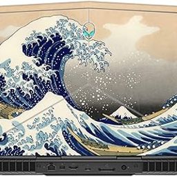 GADGETSWRAP Laptop Decal Vinyl Sticker Top Only Compatible with Alienware 15 R4 - The Great Wave Off Kanagawa Canvas-image-24