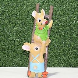 Rabbit Climbing Ladder for Garden Decor, Garden Side, Rabbit Statue-image-61
