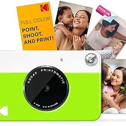 Kodak Printomatic Digital Instant Print Camera (Neon Green), Full Color Prints On Zink 2x3 Sticky-Backed Photo Paper - Print Memories Instantly-30