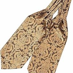 Paisley Microfiber Cravat Ascot Tie for Men Elegant Formal Neckwear-image-15
