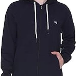 Men's Cotton Fleece Solid Hooded Zipper Winter Sweatshirt-image-7