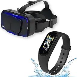 Drumstone 𝐂𝐨𝐦𝐛𝐨 C155 VR 3D 4.7-7.2 inch Headset Compatible with iPhone & Android with Bluetooth 5.0 Smart Bracelet Heart Rate Monitor Fitness Band 𝟏𝟓 𝐘𝐄𝐀𝐑𝐒 𝐖𝐀𝐑𝐑𝐀𝐍𝐓𝐘-picture-16