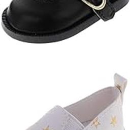 CALANDIS™ 2 Pairs PU Leather Ankle Belt PU Leather Shoes for 18'' Ameircan Dolls | Modern | Clothes & Accessories | Dolls-image-24