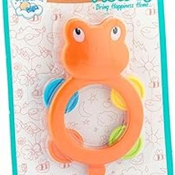 Sunny Melody Dafli Rattle for Infants - Bright & Safe Animal-Shaped Baby Toy | Colorful Rattle for Newborns (0 Months+)|Orange-image-69