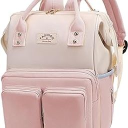 GOLD LEAF Multifunctional Portable Baby Changing Backpack – Large Capacity, Waterproof Travel Bag with Pram Hooks for Mum & Dad. Pink-image-37